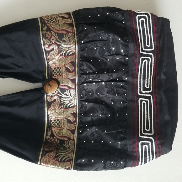 Eastern inspired Fabric Shoulder tote - Picture 2 of 6